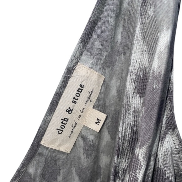 Cloth & Stone Gray Patterned Pants Jumpsuit Medium - Picture 3 of 4